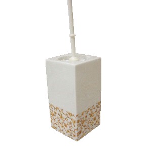 VASO CEPILLOS ESTRIAS TRAMA MARRON