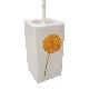 ESCOBILLERO CUADRADO BAÑO DALIA AMARILLA