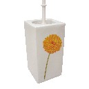 ESCOBILLERO CUADRADO BAÑO DALIA AMARILLA