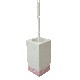 ESCOBILLERO CUADRADO BAÑO TOALLA ROSA