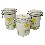 JUEGO 3 BOTES HERMETICOS RAYAS TULIPAN VERDE