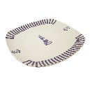 PLATO DONG LLANO MOTIVOS MARINOS RAYAS AZUL