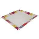 PLATO POSTRE CUADRADO CORAZON COLORES