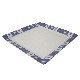 PLATO POSTRE CUADRADO CORAZON AZUL