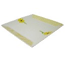 PLATO POSTRE CUAD VICHY MARGARITA AMARILLO
