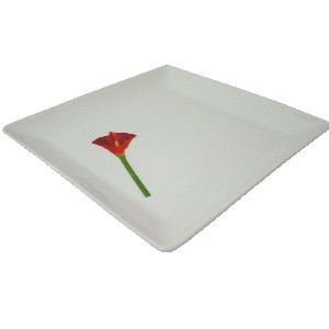 PLATO POSTRE CUADRADO CALA ROJA