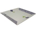 PLATO LLANO CUADRAD RAYAS TULIPAN AZUL
