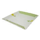 PLATO LLANO CUADRADO RAYAS TULIPAN VERDE
