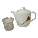 TETERA CON FILTRO PORCELANA CALA ROJA