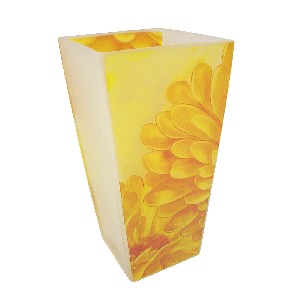 FLORERO CONICO SUPERGRANDE DALIA AMARILLA