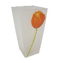 FLORERO CONICO SUPERG TULIPAN ROJO