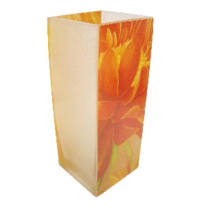 FLORERO CRISTAL GRANDE TULIPAN ROJO