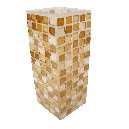 FLORERO CRISTAL GRANDE MOSAICO MARRON
