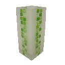 FLORERO CRISTAL GRANDE MOSAICO VERDE