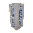 FLORERO CRISTAL GRANDE MOSAICO AZUL