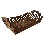 BANDEJA MIMBRE RECTANGULAR MARRON PINTADO