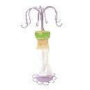 FIGURA MANIQUI METAL VESTIDO BLANCO