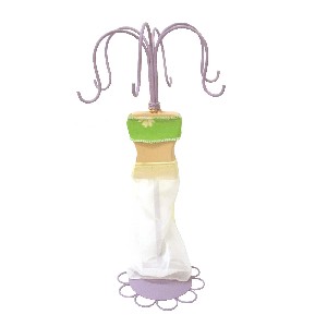 FIGURA MANIQUI METAL VESTIDO BLANCO