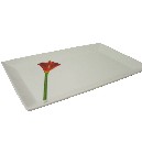 BANDEJA RECTANGULAR PORCELANA CALA ROJA