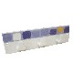 PERCHA TRIPLE CUBO CUADROS AZUL