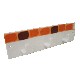 PERCHA TRIPLE CUBO CUADROS NARANJA