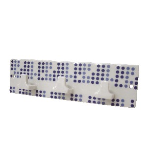 PERCHA TRIPLE CUBO POMPAS AZULES