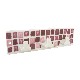 PERCHA TRIPLE CUBO MOSAICO MALVA