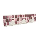 PERCHA TRIPLE CUBO MOSAICO MALVA