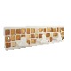 PERCHA TRIPLE CUBO MOSAICO MARRON