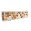 PERCHA TRIPLE CUBO MOSAICO MARRON