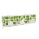 PERCHA TRIPLE CUBO MOSAICO VERDE