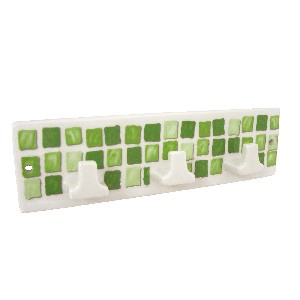 PERCHA TRIPLE CUBO MOSAICO VERDE