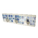 PERCHA TRIPLE CUBO MOSAICO AZUL