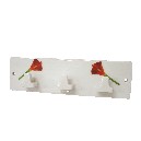 PERCHA TRIPLE CUBO PORCELANA CALA ROJA