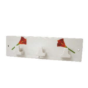 PERCHA TRIPLE CUBO PORCELANA CALA ROJA