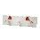 PERCHA TRIPLE CUBO PORCELANA CALA ROJA