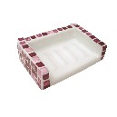 JABONERA PARED CUBO MOSAICO MALVA