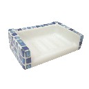 JABONERA PARED CUBO MOSAICO AZUL