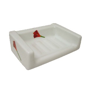 JABONERA PARED CUBO PORCELANA CALA ROJA