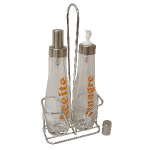 JUEGO ACEITE VINAGRE LETRA NARANJA