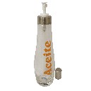 ACEITERA CRISTAL CURVA LETRA NARANJA