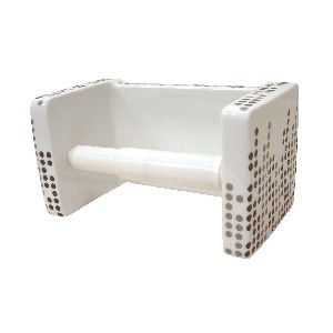PORTAROLLOS PARED CUBO POMPAS GRISES