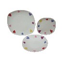 VAJILLA 18 PIEZAS CORAZON COLORES