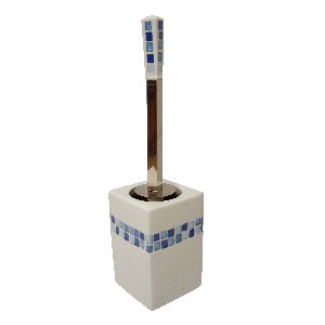 ESCOBILLERO CUBO MOSAICO AZUL