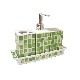 JUEGO BAÑO 4 PIEZAS ALAS MOSAICO VERDE