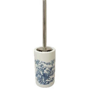 ESCOBILLERO CILINDRO BAÑO CLASICO AZUL