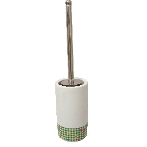 ESCOBILLERO CILINDRO FLOR VICHY VERDE