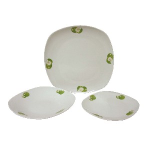 VAJILLA 18 PIEZAS MANZANA VERDE
