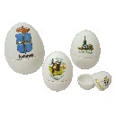 JUEGO 4 BOTES HUEVO SOUVENIR ASTURIAS