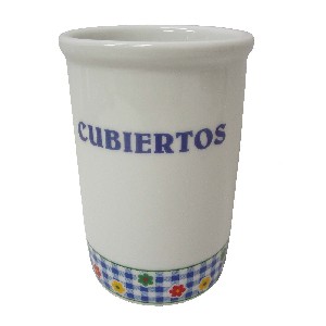 CUBERTERO GRANDE ALTO FLOR VICHY AZUL